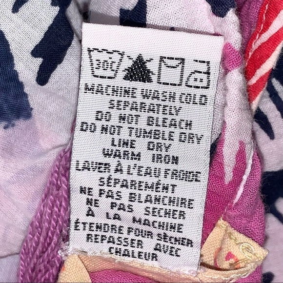 Billabong | Sz S |White/Red/Purple/Blue Lined Flowy Tassels Tiered Boho Sundress - Picture 12 of 14